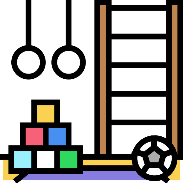 游戏室儿童乐趣彩色图标图片下载