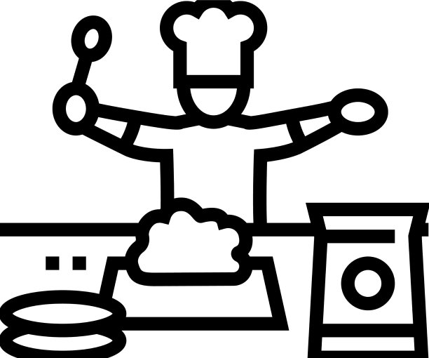 烹饪儿童休闲线图标图片下载
