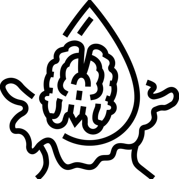 核桃油液黄线图标图片下载