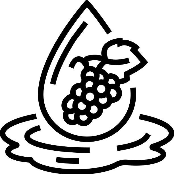 葡萄籽油液体黄线图标图片下载