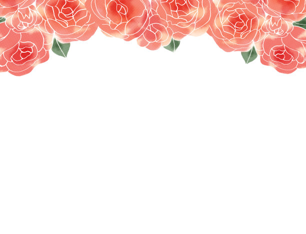 粉色玫瑰水彩风格插图图片下载