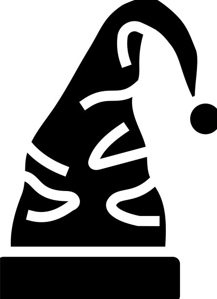 帽子小精灵圣诞可爱的字形图标图片下载