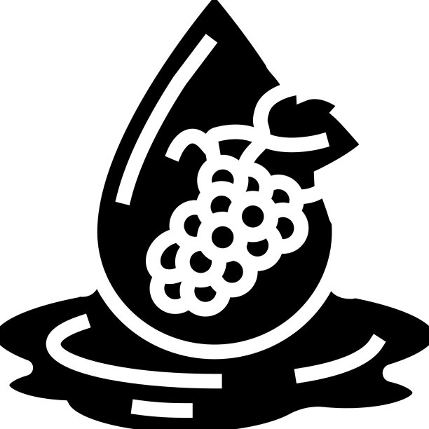 葡萄籽油液体黄色象形图标图片下载