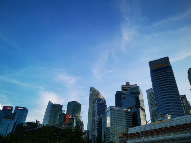 新加坡城市景观的天空景观图片下载