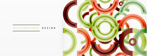 彩色圆形抽象背景模板图片下载