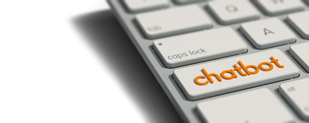聊天机器人PC键盘背景，特写图片下载