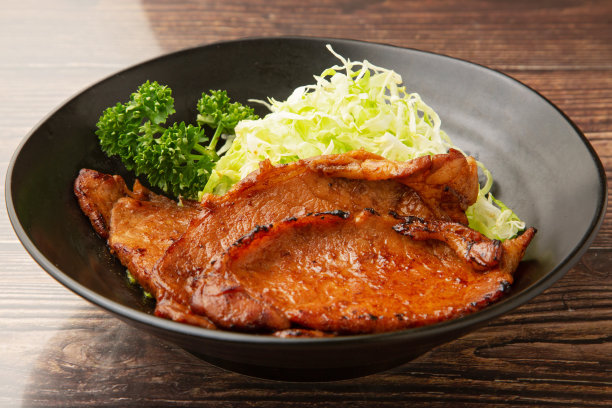 腌味噌烤猪里脊肉图片下载