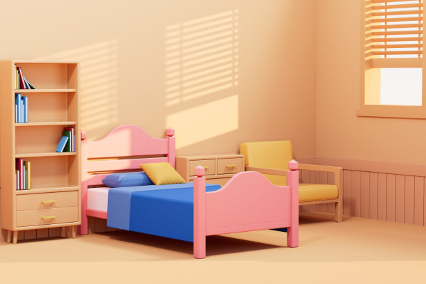 3d渲染卡通卧室图片图片下载
