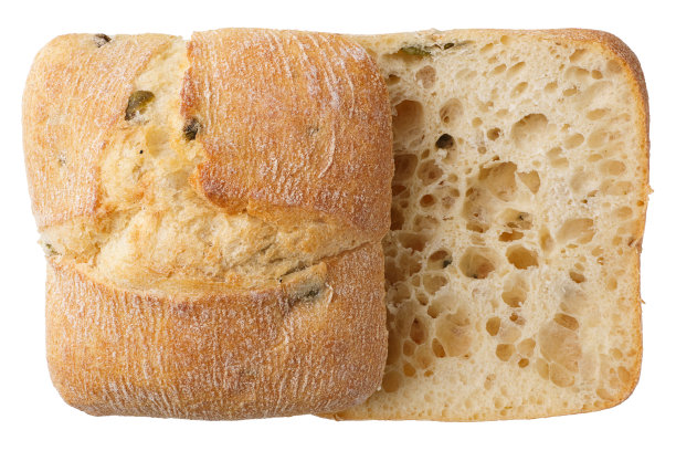 传统的意大利小麦面包，ciabatta图片下载