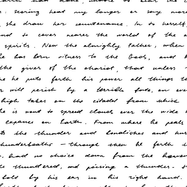 无缝图案与难以辨认的手写诗歌。图片下载