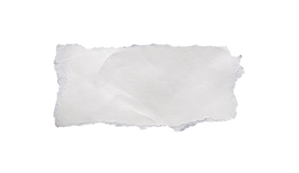 一张白纸撕成孤立的白色背景图片下载
