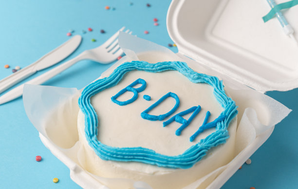 生日便当蛋糕特写图片下载