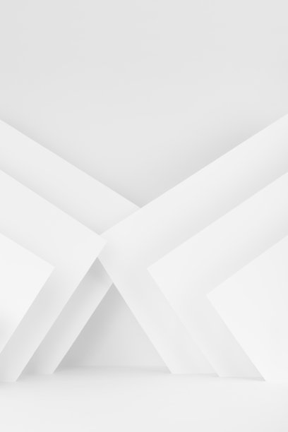 几何抽象的白色舞台模型用线条和角度以简单的现代图形风格呈现化妆品或商品，设计，垂直。图片下载