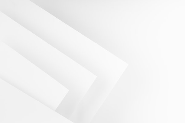 抽象的白色背景与柔和的渐变条纹图案，在最小的城市风格的纸角，俯视图，背景广告，设计，卡片，海报，文字，边框，复制空间。图片下载