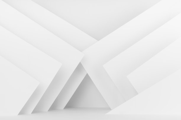 白色抽象空间场景模型，以线条和角为图案，未来主义几何风格，用于化妆品、商品、设计的展示。图片下载