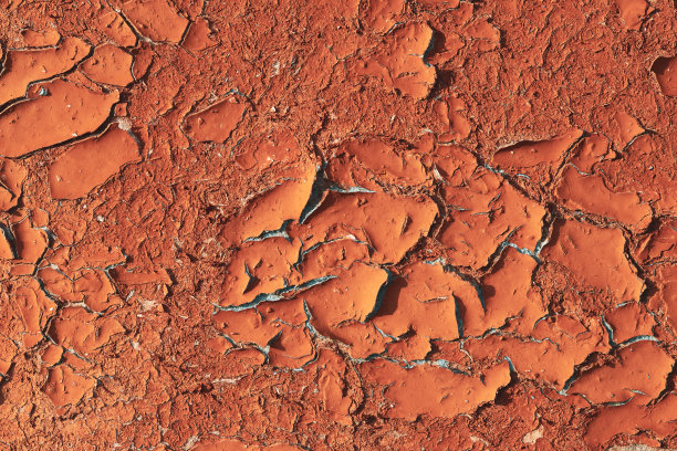 墙上旧的破裂的油漆纹理。特写镜头。图片下载