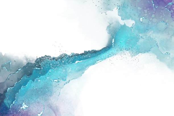 用酒精墨水技术和金闪光抽象流体图片下载