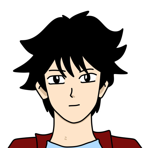 可爱的男人卡通在白色的背景图片下载