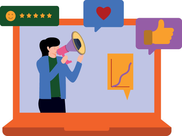 这个女孩在做网络营销。图片下载