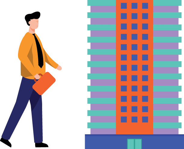 这个男孩正在去办公室。图片下载