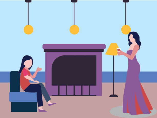 女孩们在说话。图片下载