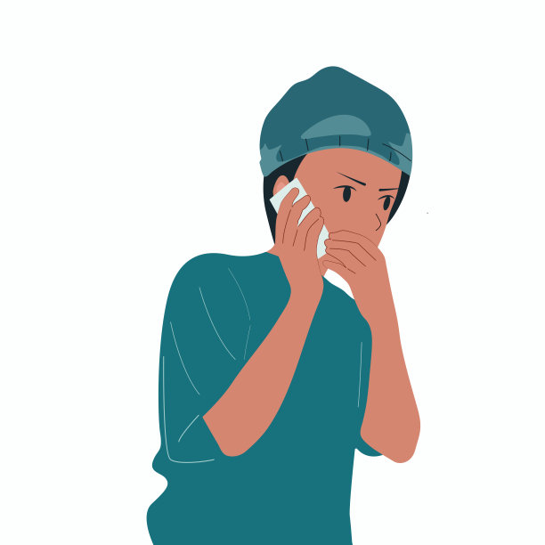 那家伙正在打电话。惊讶和负面情绪。图片下载