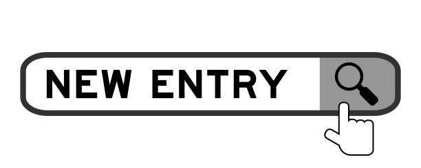 搜索横幅在word新条目与手在白色背景上的放大镜图标图片下载