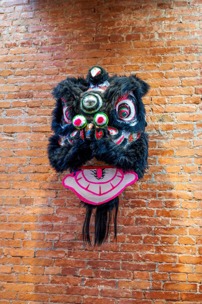 广东传统舞狮狮子头图片下载