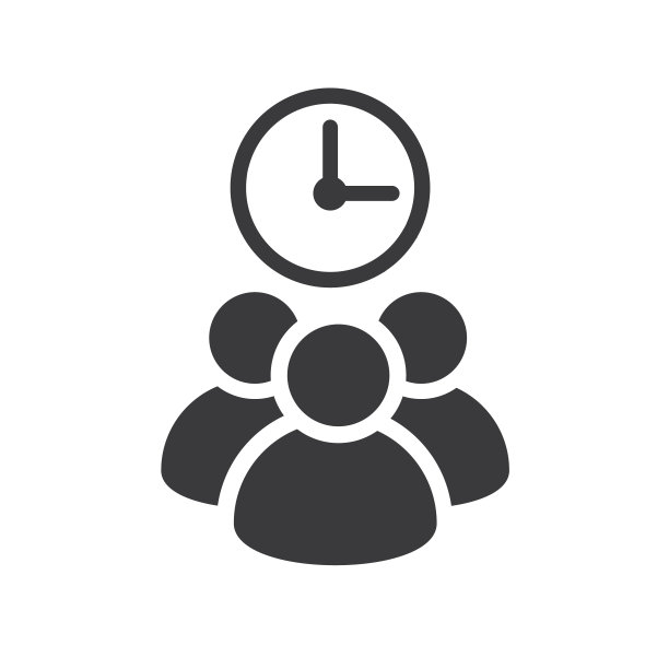 工作时间矢量，图标，标志。图片下载