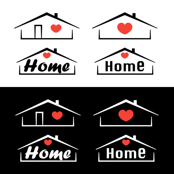 手绘房子。白色背景上的简单矢量图标。图片下载