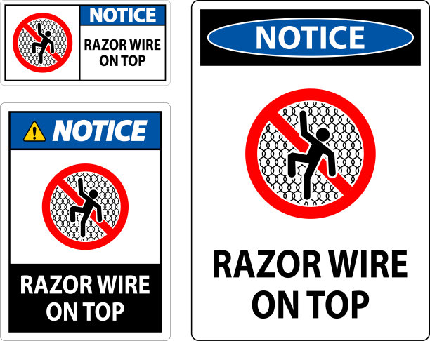 符号注意标志顶部有剃刀线图片下载
