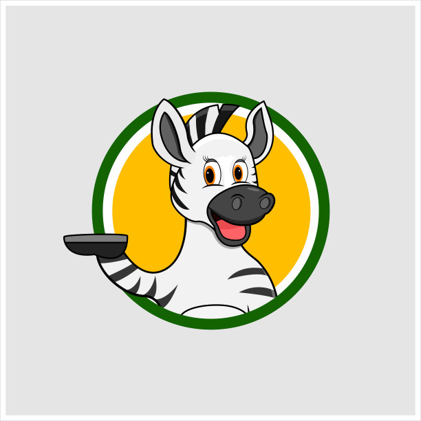 斑马头圈标签与有趣的微笑表达图片下载