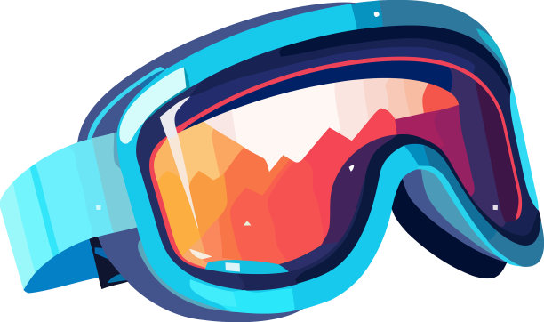 冬季运动装备设计滑雪护目镜图标图片下载