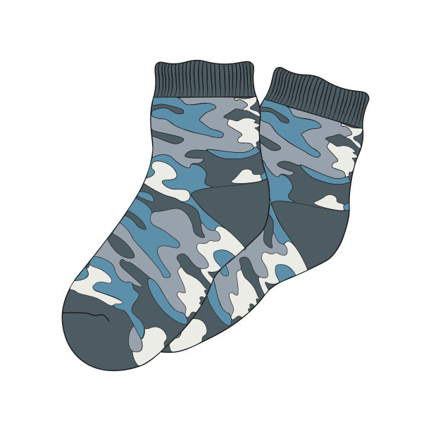 矢量图像的男子的袜子在卡其。男士礼物的特点。图片下载