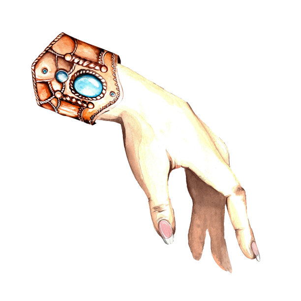 一组水彩元素。东方装饰，珠宝。灯具，手镯，东方香料，东方集市。设计图片下载