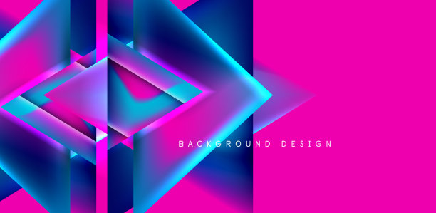 抽象背景与重叠的三角形和图片下载