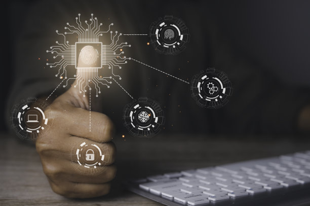 指纹扫描仪未来数字化处理的生物特征识别。图片下载