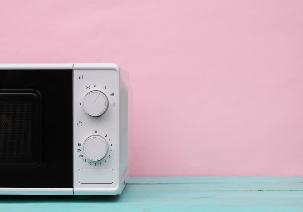 部分现代微波炉粉蓝色粉彩背景图片下载