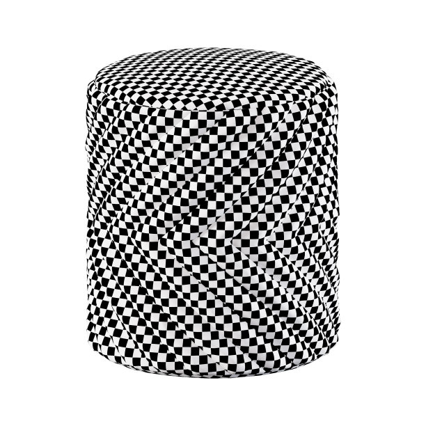 黑色和白色的格子状突起孤立在白色的背景上图片下载