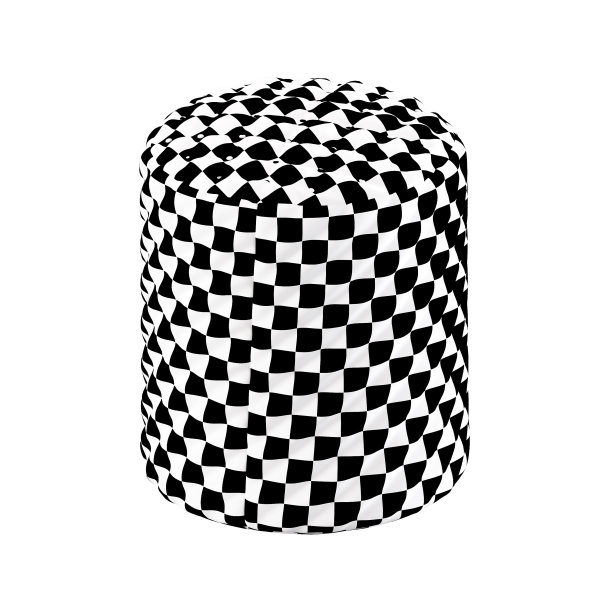 黑色和白色的格子状突起孤立在白色的背景上图片下载