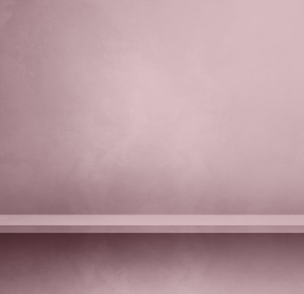 淡紫色混凝土墙上的空架子。背景模板。广场模型图片下载