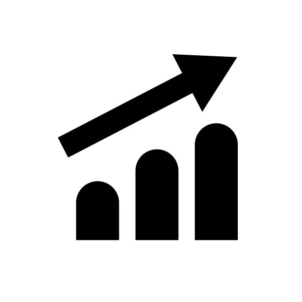 圆形条形图剪影图标。向量。图片下载