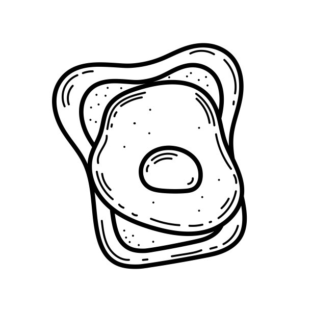 煎蛋三明治。快餐。做午餐，晚餐。矢量早餐概念与鸡蛋和烤面包图片下载