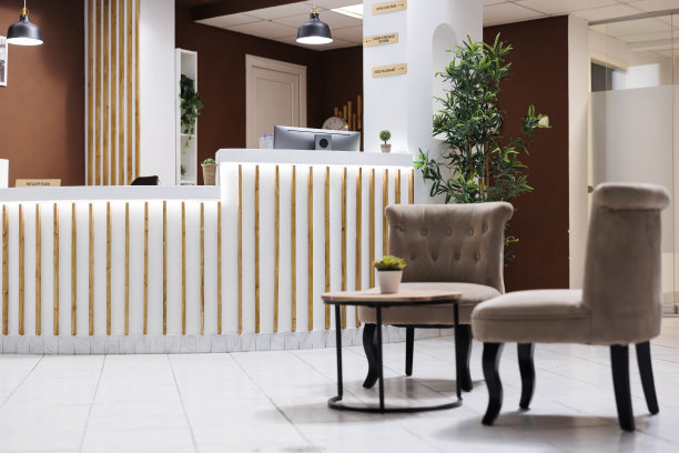 宽敞的接待和休息区图片下载