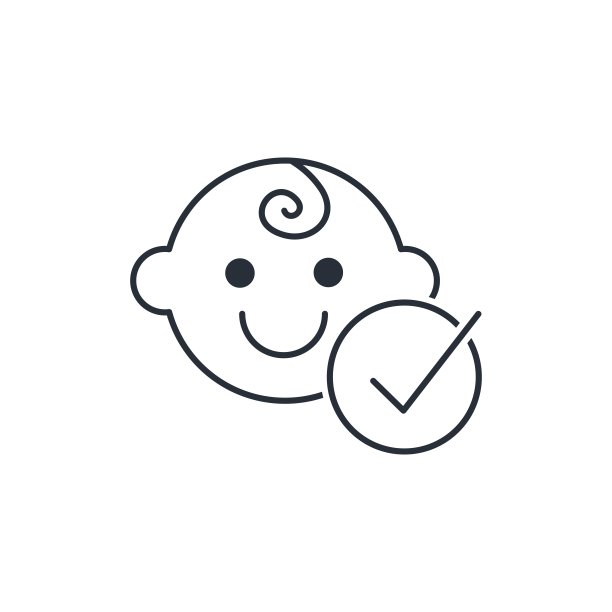 儿童认可。矢量线性图标隔离在白色背景。图片下载