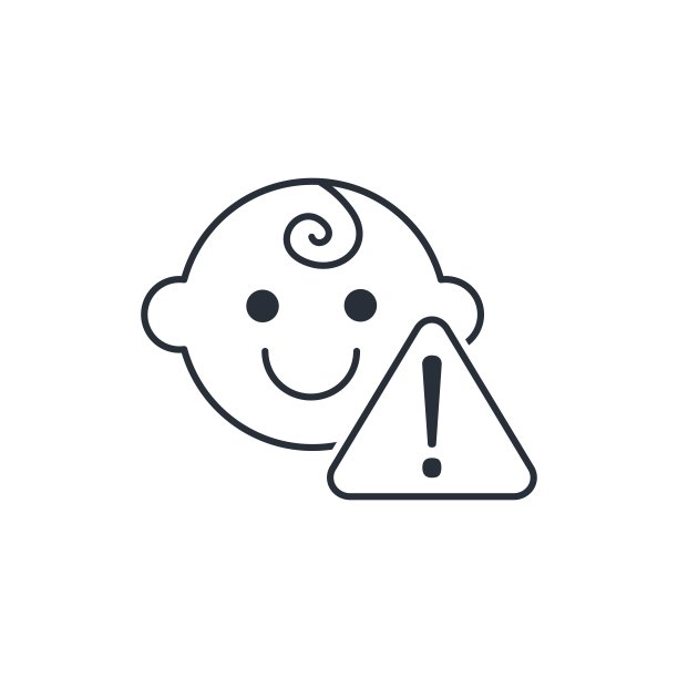 重要的儿童信息。矢量线性图标隔离在白色背景。图片下载