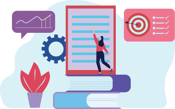 这个女孩正在处理文件。图片下载