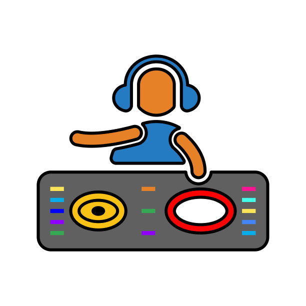 迪斯科，DJ图标。图片下载