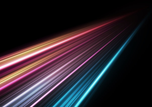 黑色背景的现代抽象高速光运动效果。矢量插图。图片下载