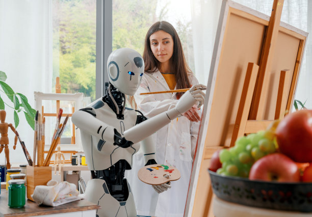 教机器人艺术的女人图片下载